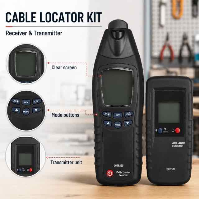 CableLocat LA-1012 Cable Locator & Wire Tracer Kit